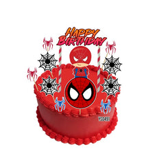 Load image into Gallery viewer, [CUSTOM NAME] Happy Birthday Cake Topper Spider-Man Decoration Set Party Accessories Banner Hiasan Kek Design
