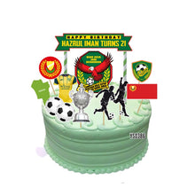 Load image into Gallery viewer, [CUSTOM NAME] Happy Birthday Cake Topper Kedah Darul Aman Decoration Set Party Accessories Banner Hiasan Kek Design
