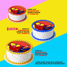 Load image into Gallery viewer, Printing EI Custom Image Superman Edible Image Print Cake Photo Icing Paper Birthday Sticker Kek Topper Sheet
