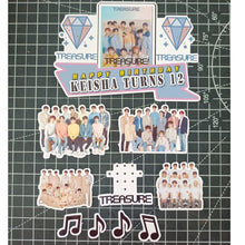 Load image into Gallery viewer, [CUSTOM NAME] Happy Birthday Cake Topper TREASURE Decoration Set Party Accessories Banner Hiasan Kek Design
